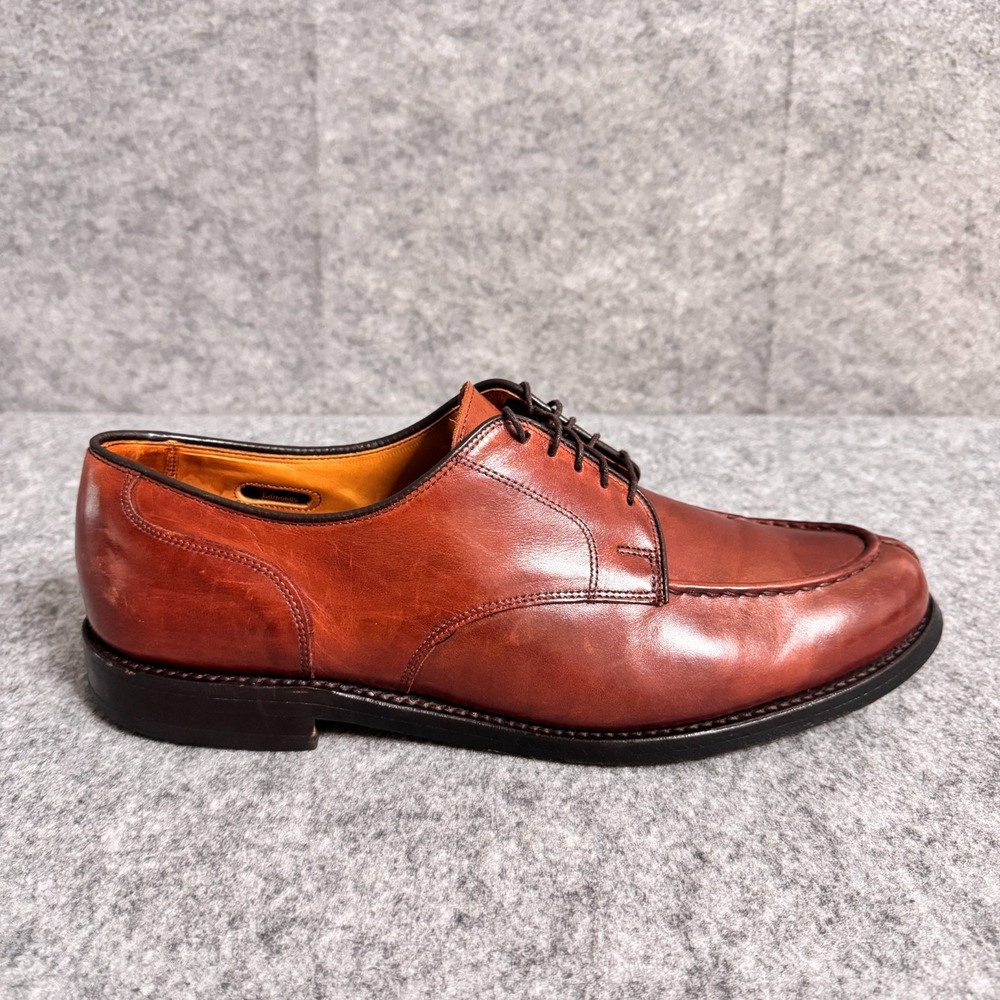 Allen Edmonds Bradley Shoes Mens 12‎ D Brown Split Toe Leather Derby Dress USA